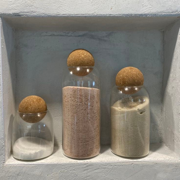 Cork bottles -set of 3